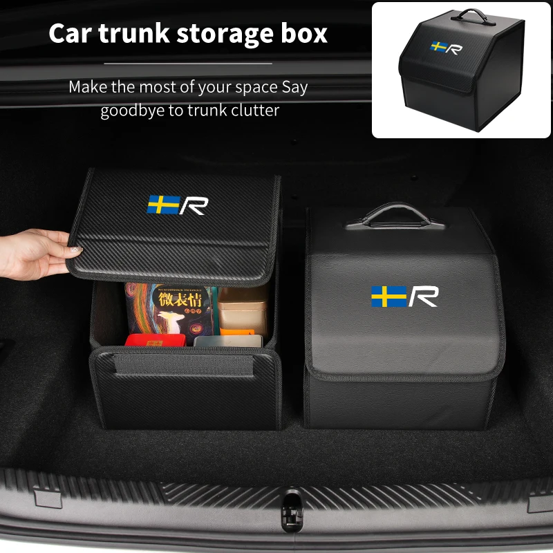 Car Trunk Organizer Box Tools Storage Bag For Volvo XC90 XC60 C30 T6 S60 C70 XC40 V40 XC70 V70 V60 V50 S80 S40 AWD V90 S90