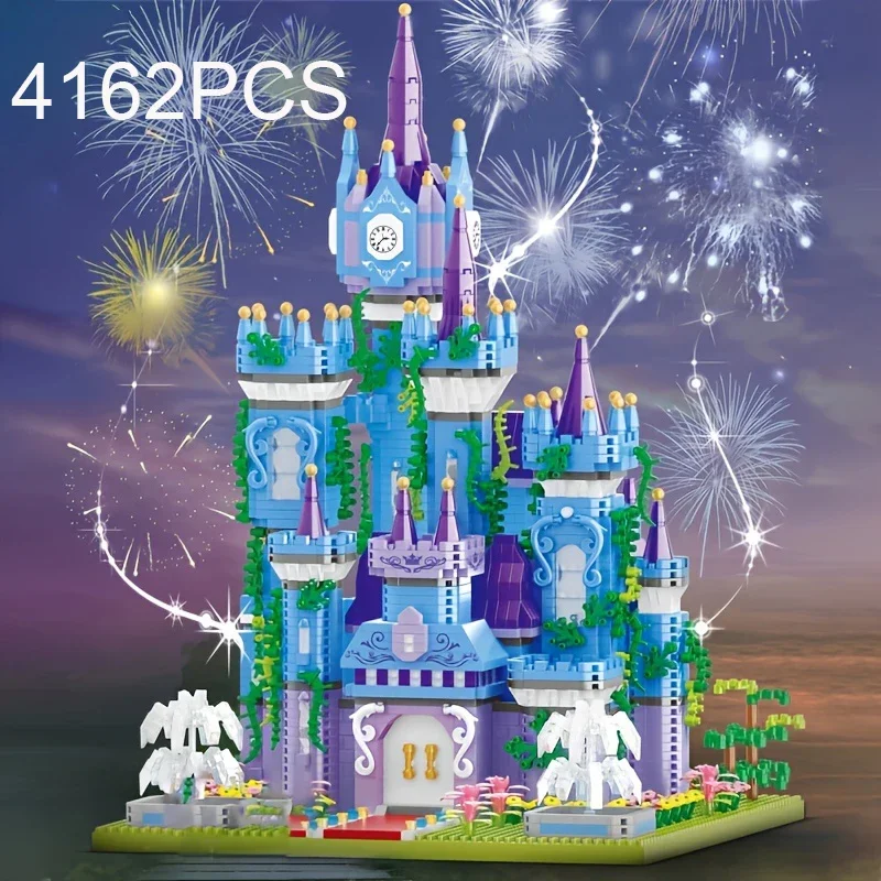 4162PCS Dream Castle Building Blocks Fairy Tale Princess Castle Assemble Bricks Toys Desktop Decorations Adults Holiday Gifts