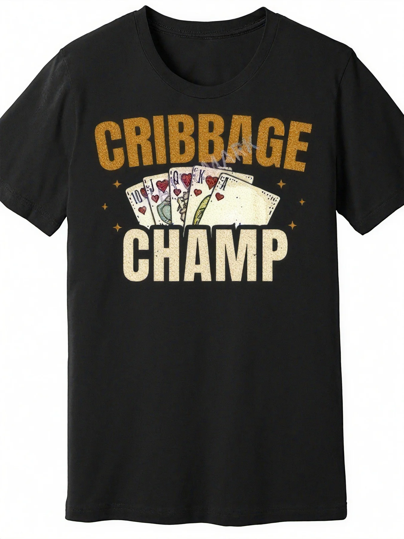 2026 Men's Cribbage Champ Graphic T-Shirt - Funny Card Game Design with Scoring Zones & Strategy Guide - Casual Round Neck Short