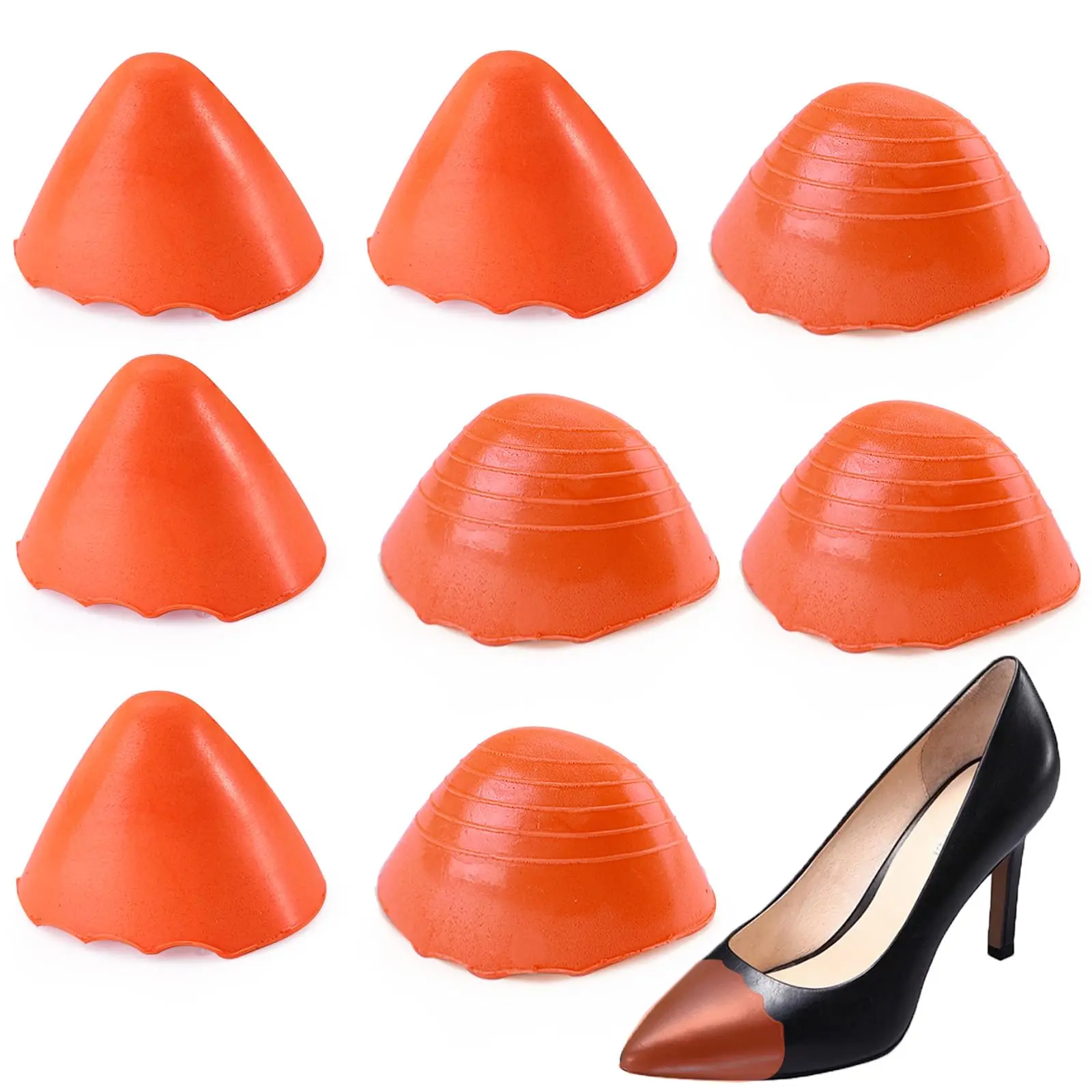 

1/2 пары черных вставок для обуви для свободной обуви. Вставки для пальцев среднего размера для обуви. Too Big Fit Tighter, круглый и заостренный носок C.