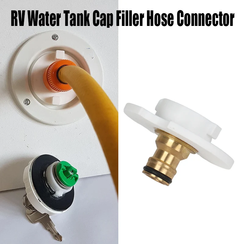 

1pc Caravans Water Tank Cap Filler Hose Connector Quick Fill For Fiamma Type Motorhome RV Water Tank Cap Filling Hose Connector
