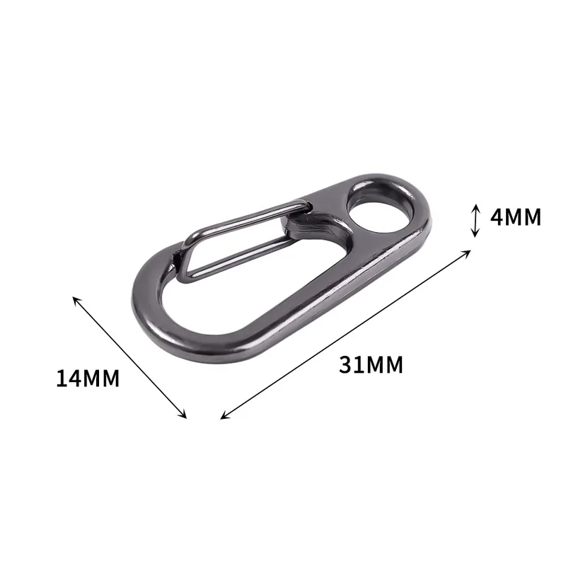 5/10Pcs Mini Carabiner Keychain D-Ring Key Chain Spring Clips Aluminium Alloy Hang Buckle Survival Outdoor Camping Keyring Tool