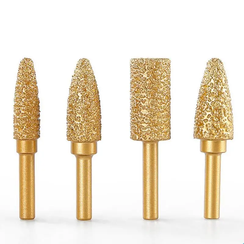 5 Stück gelötete Diamant-Schleifkopf-Schleifstifte mit 6-mm-Schaft zum Polieren und Schleifen von Gusseisen, Edelstahl, Stein und Keramik – Detail 5