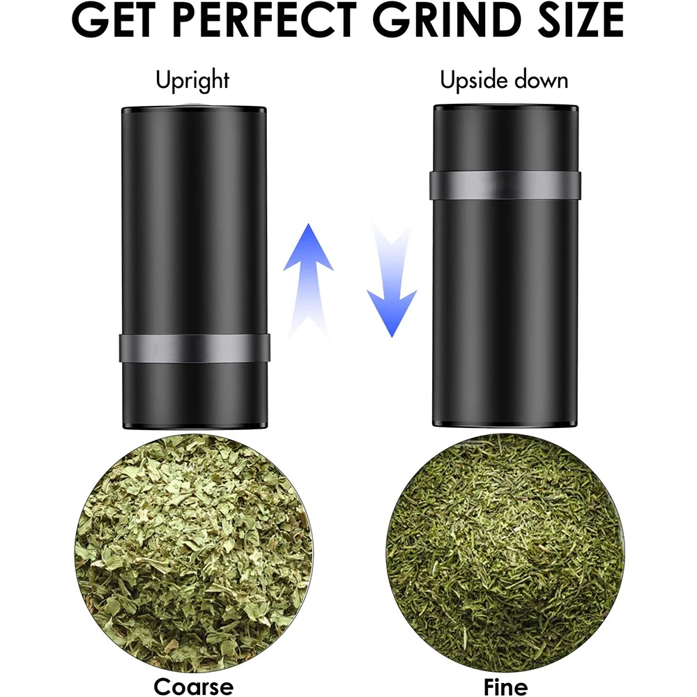 Electric Dry Herb Grinder Automatic Grass Crusher Tobacco Mini USB Herbal Spice Mills Smoking Accessories Gift Packing