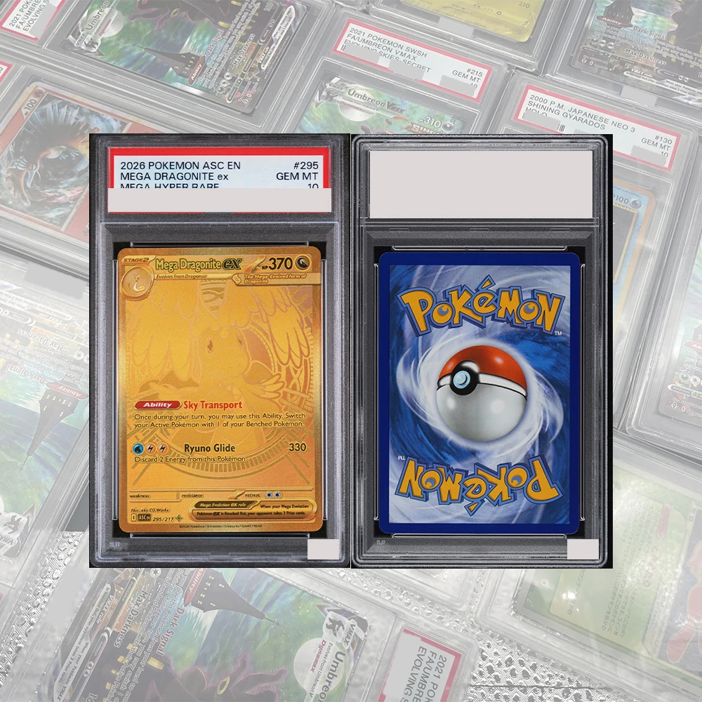 Anime DIY Graded Collection Card 2026 PTCG ASC EN-ASCENDED HEROES MEGA HYPER RARE MEGA DRAGONITE EX GEM MT10 English Foil Cards