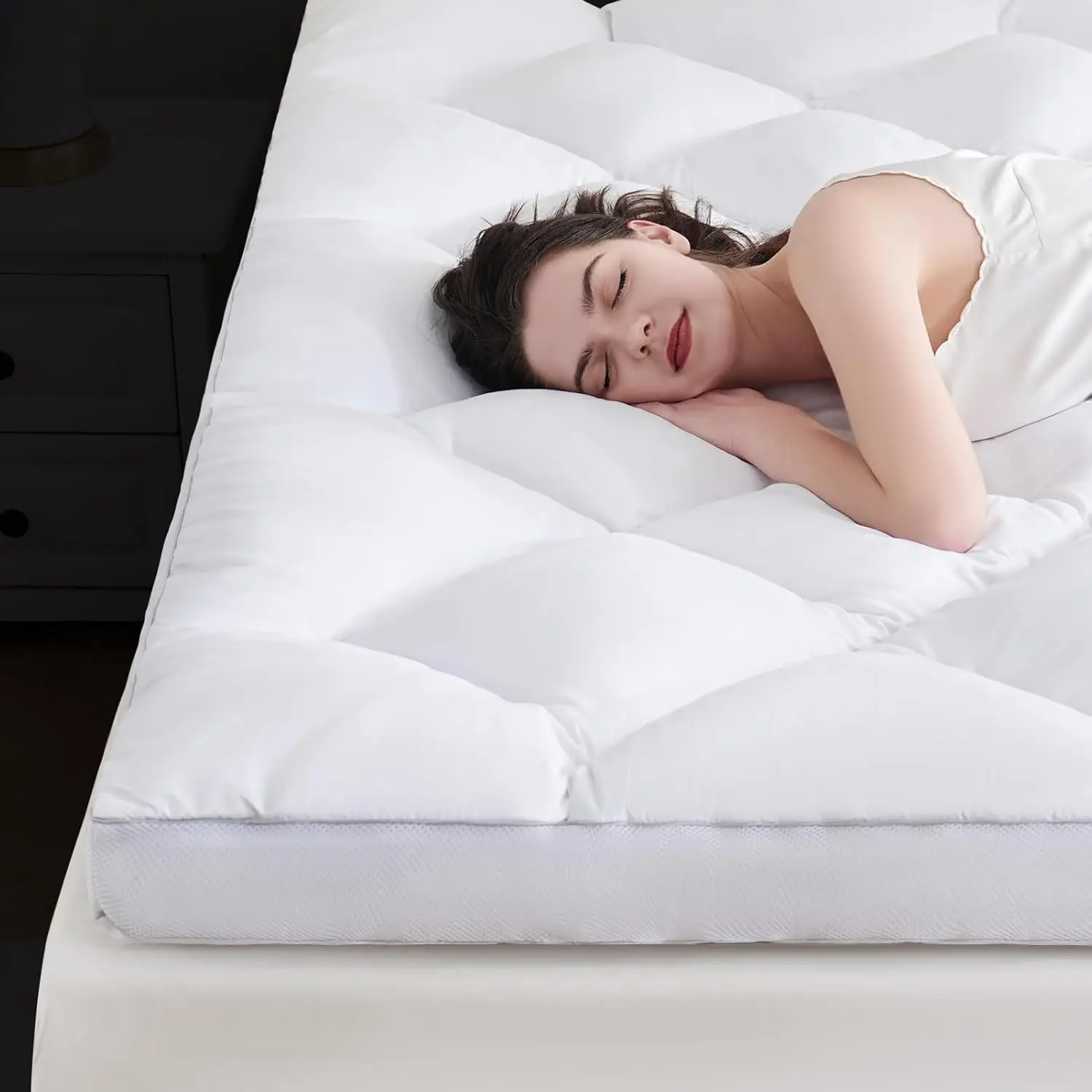 

Ультратолстый 3-дюймовый наматрасник из пены с эффектом памяти для снятия боли в теле, с дышащей сетчатой структурой для глубокого сна, 80x60x3 дюйма