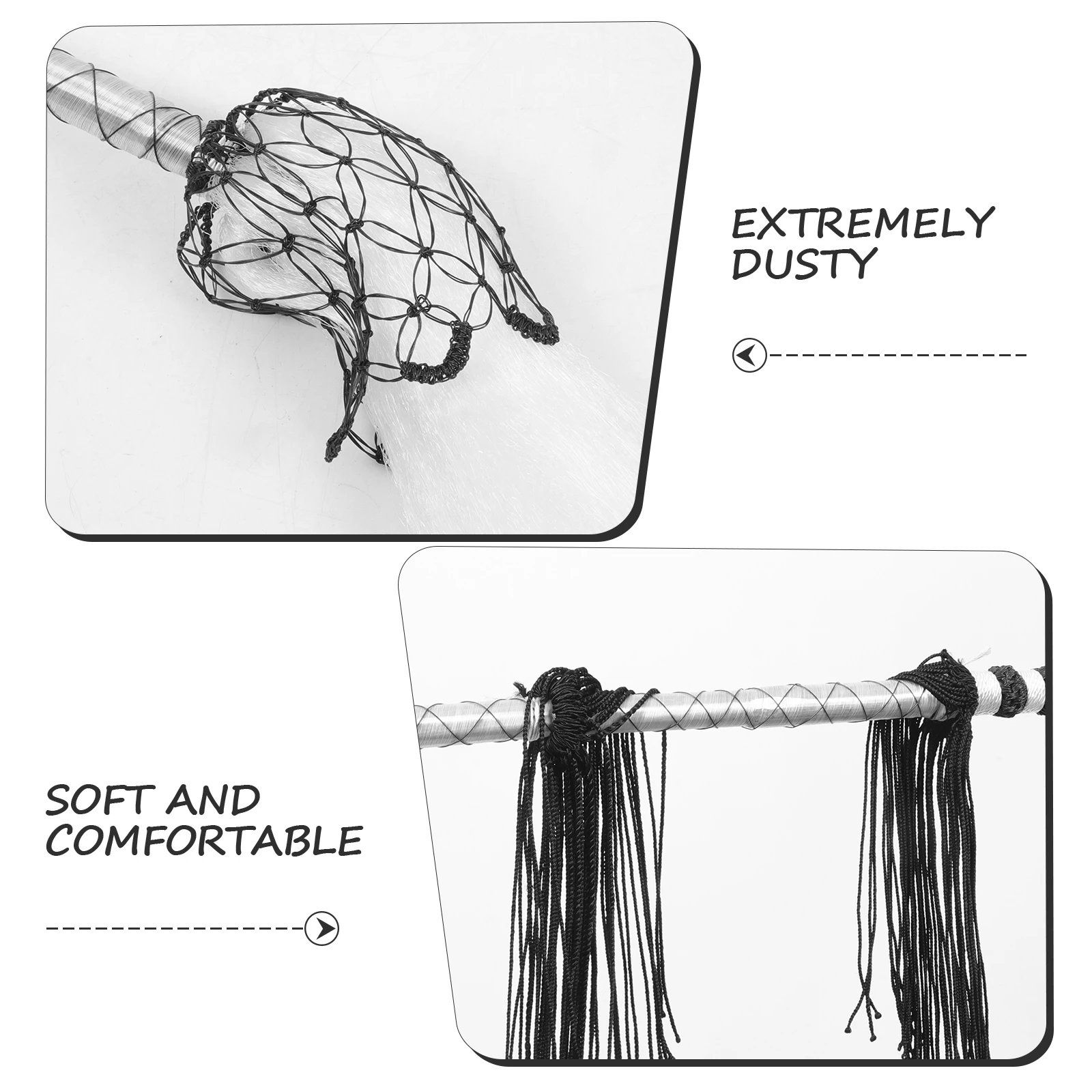 

Creative Design Portable Horsetail Lightweight Taoist Whisk Craft Martial Art Tai Chi Decoration Office Home Whisk Ornament