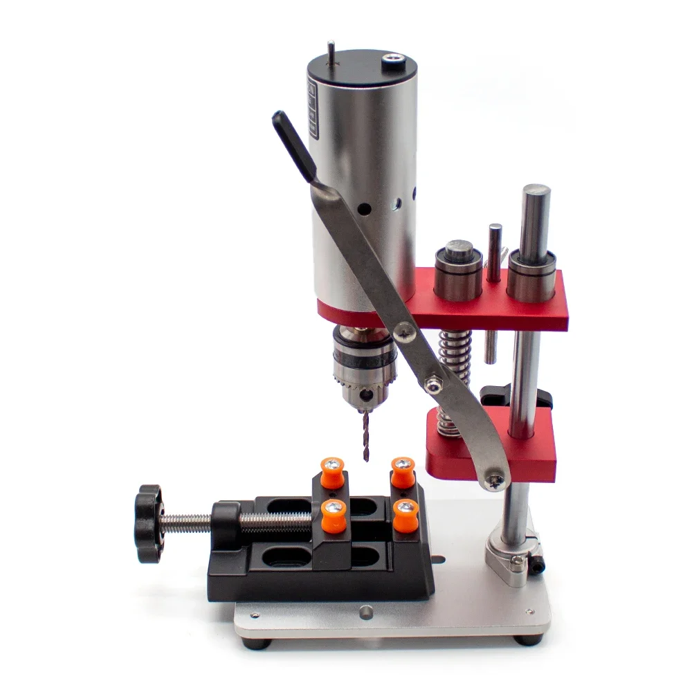Mini High Precision Drill Micro Desktop Drilling Machine Variable Speed DC Metal Jade Grinding Drill with 0.6-6MM B10 Chuck