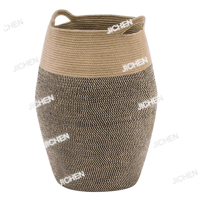 

99л большая вместительная корзина для белья, хлопковая веревка, тканые корзины для хранения, домашний органайзер, игрушки с большим животом, складная корзина для грязной одежды