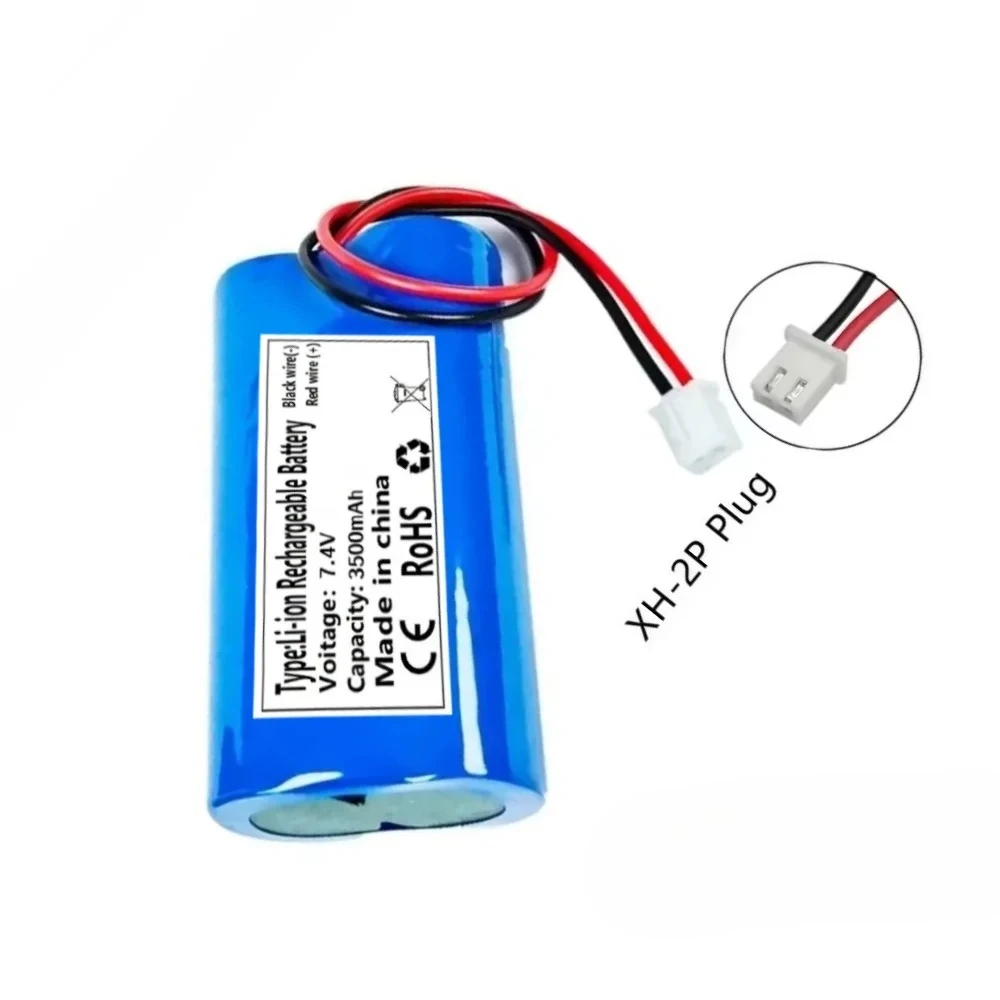 18650 2S1P 7.4V 3500mAh Rechargeable Lithium Battery Amplifier Speaker Protection Plate + XH-2P Plug.
