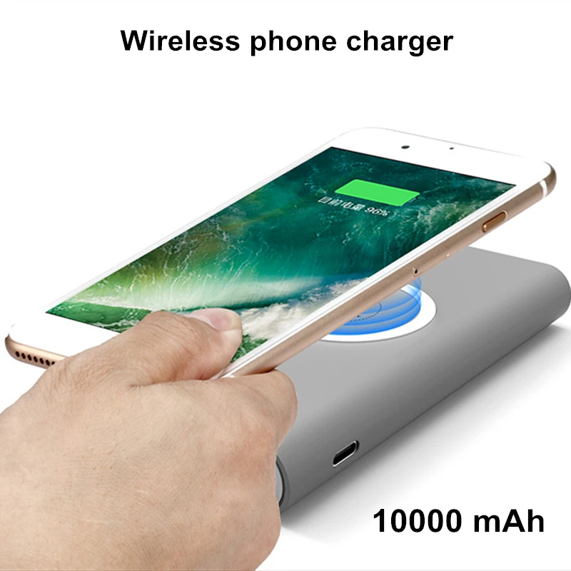 Wireless Charging Power Bank 10000mAh Portable Charger External Battery Powerbank For Xiaomi iPhone Samsung Backup Poverbank