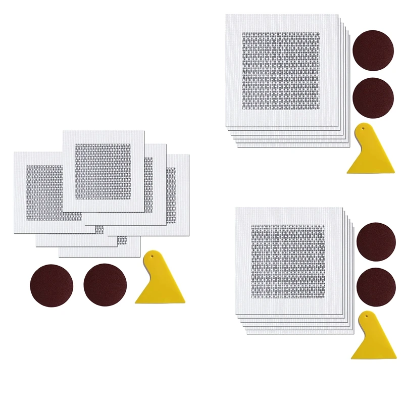 1Set Wall Surface Repair Wall Hole Repair Kit 6-Pack Drywall Wall Hole Repair Kit With Sandpaper 6 Inches