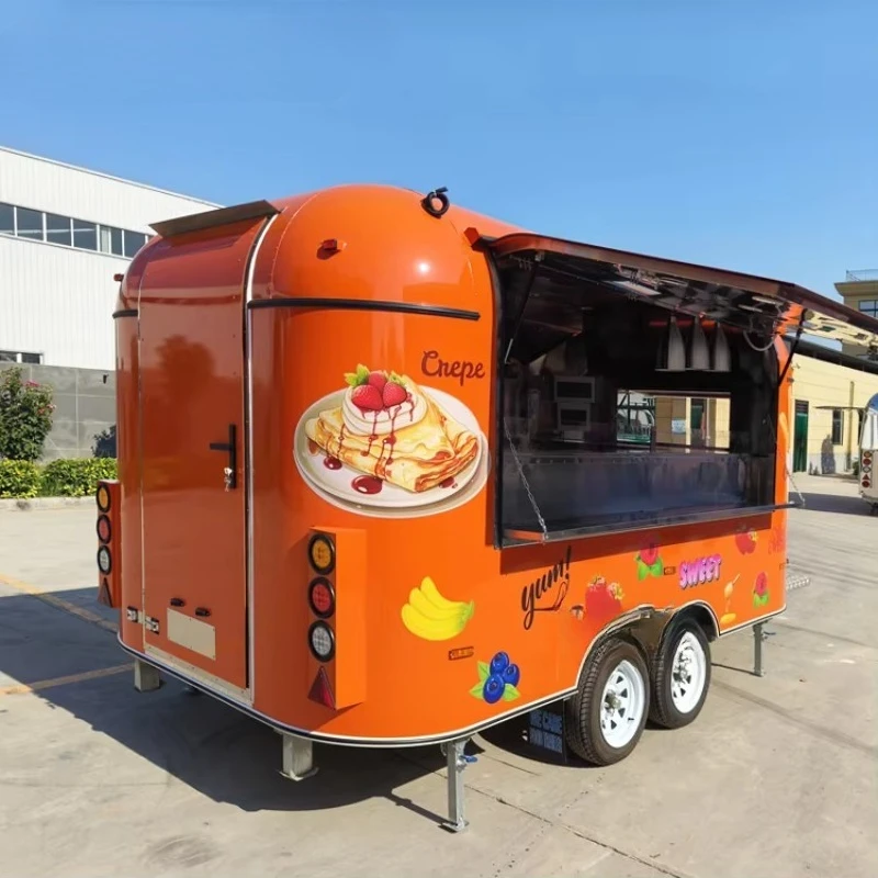 Fulai Street BBQ helado Taco Pizza camión totalmente equipado móvil café cóctel Bar remolque Remolque De Comida remolque De comida