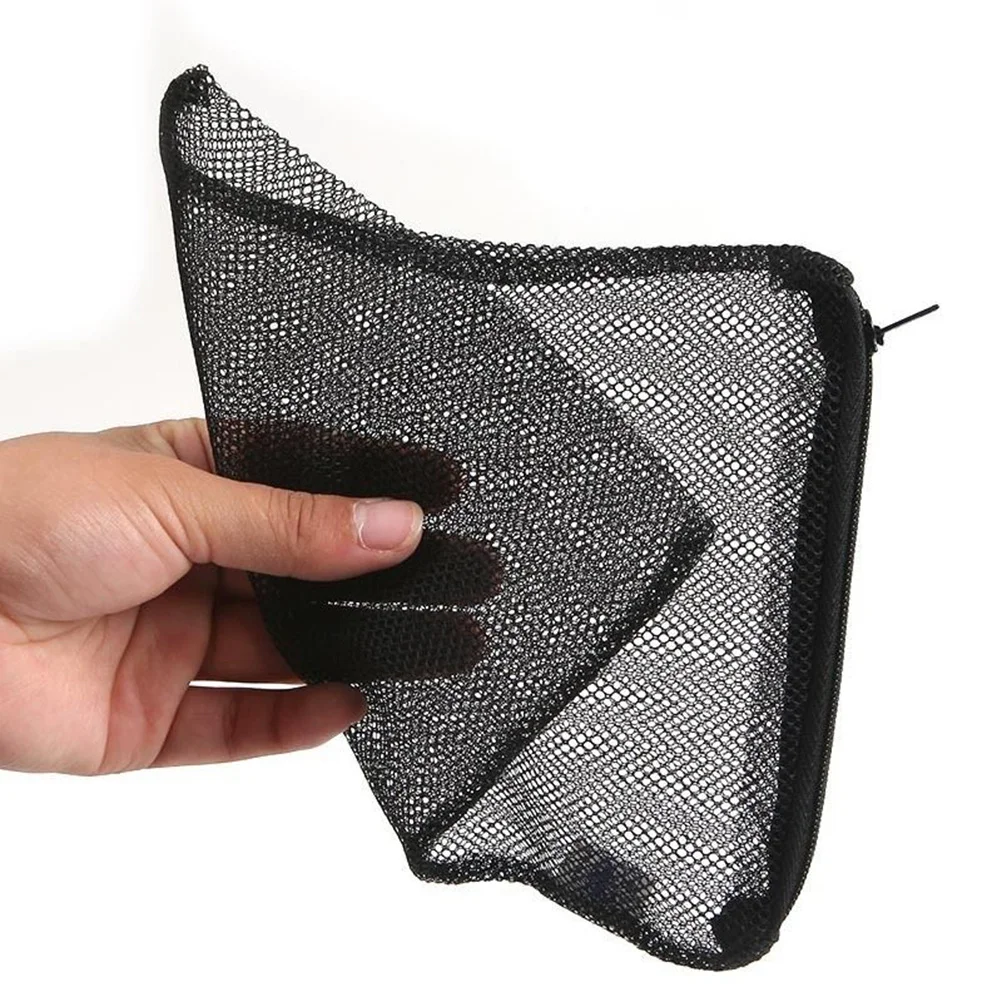 

12pcs 20X30Cm Nylon Mesh Filter Media Bag For Aquarium Garden Pond Black Reusable Drawstring Filter Bag For Activated Carbon