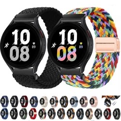 Correa de nailon trenzado para Huawei Watch GT/GT3 Pro/Samsung Galaxy Watch 6 5 4, pulsera magnética para Amazfit GTR/GTS, 20mm, 22mm