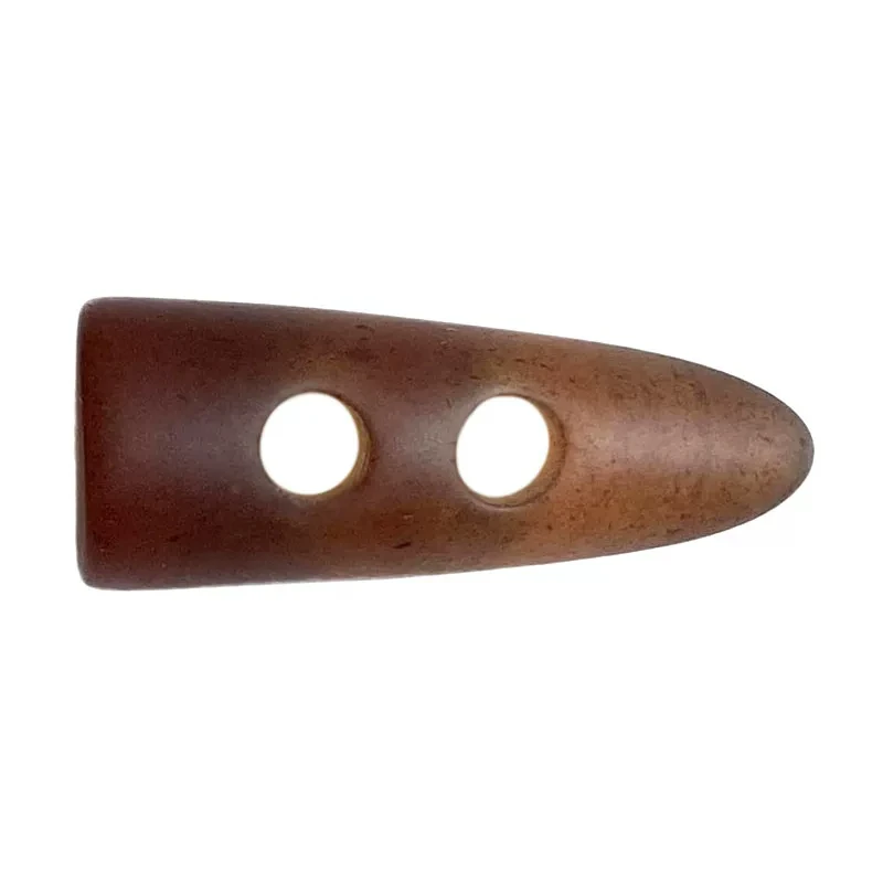 Horn Tip Rope Two-Eye Buttons, 35mm, 5Pcs, Imitation Horn Buttons for Women Coat Jacket Overcoat Garment Sewing Accessories