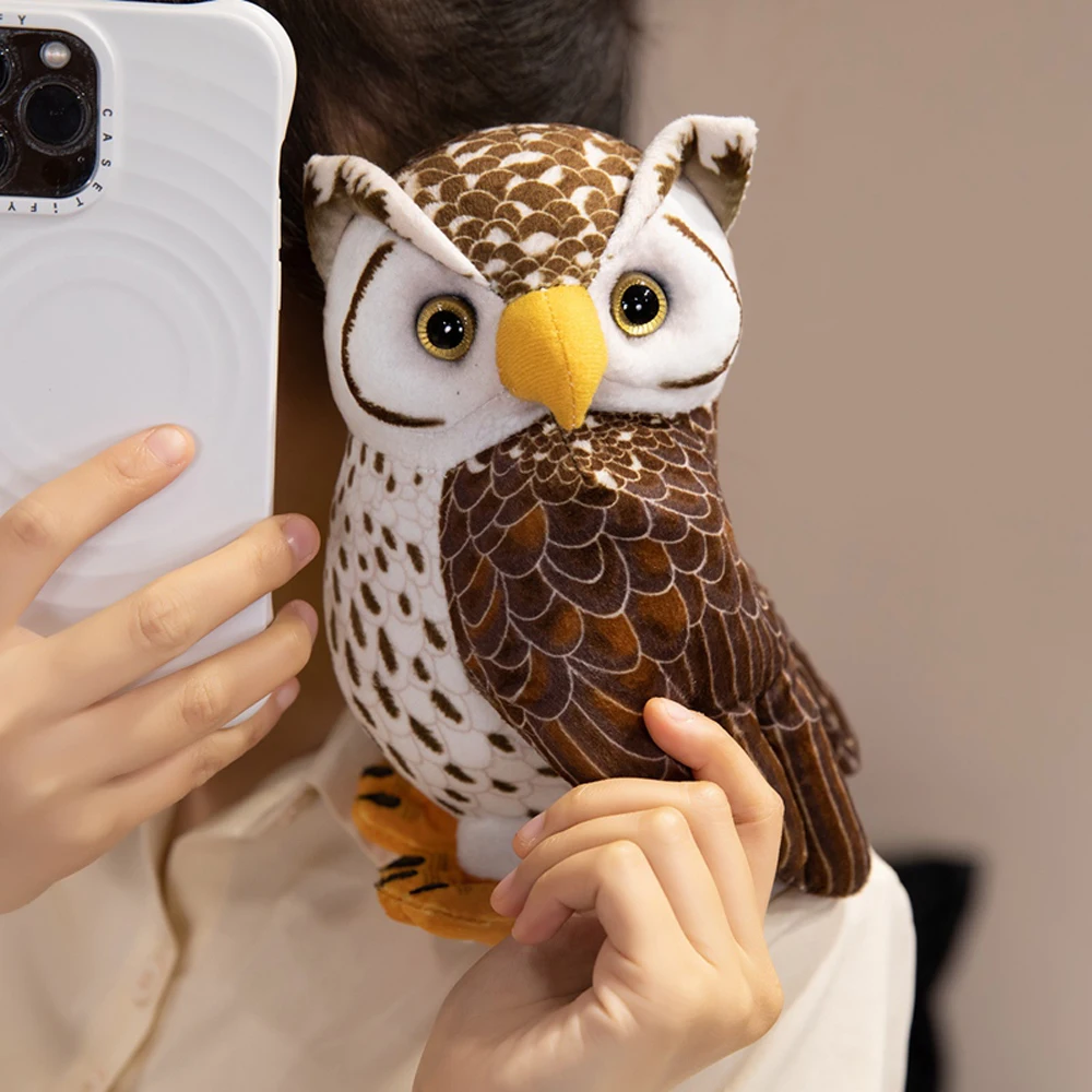 

20 см реалистичные плюшевые игрушки ночной совы, имитация совы, мягкие игрушки, дикая природа, птица, мягкие куклы, украшение для детского сада, развивающие игрушки