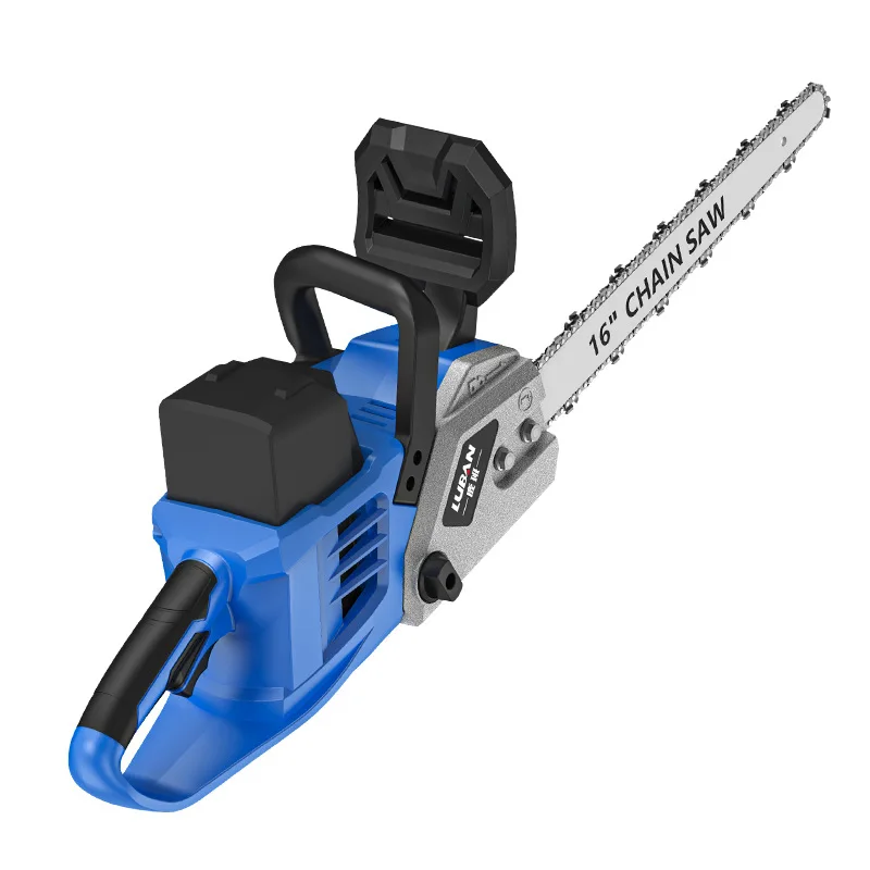 

16-дюймовая высокоскоростная аккумуляторная пила 42 В, мощная ручная электрическая цепная пила для домашнего сада, уличной резки деревьев