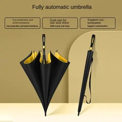 Umbrella long handle 135cm golf umbrella large sturdy storm resistant 3-5 person golf straight pole long handle umbrella