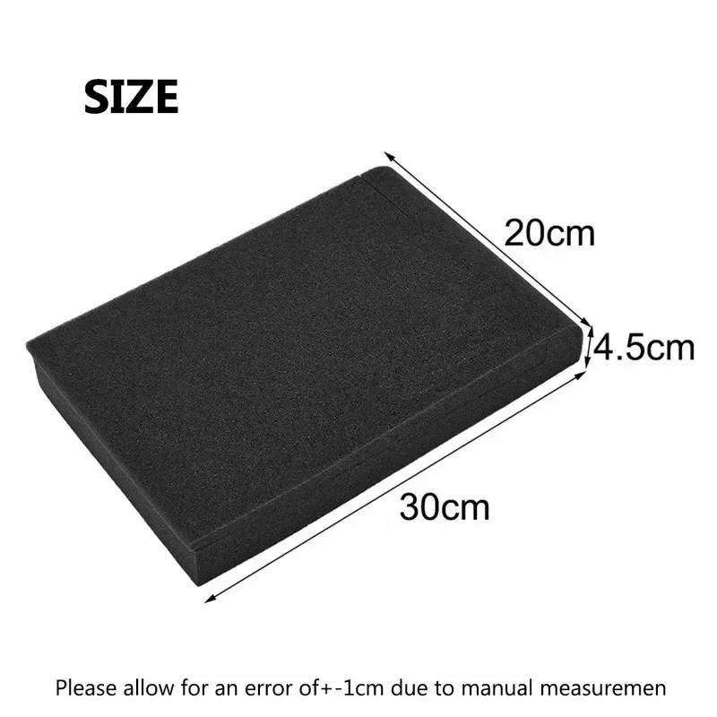 Acoustic Isolation Pads for Studio Monitors, High-Density Foam Speaker Shock Absorb Cushion, Anti-Vibration Desk Isolation Pad