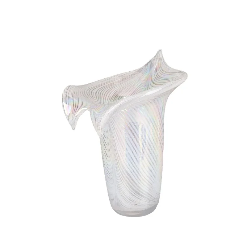 

Modern simple light luxury crystal colorful flower ornament model room hotel home living room vase craft decoration