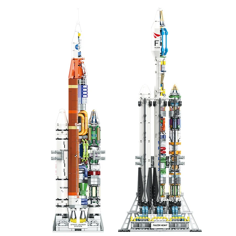 

IN STOCK MOC Creativity perspective Aviation Rocket Bricks Building Blocks Assembling Model DIY Toys for Children Birthday Gift