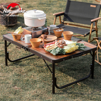 Naturehike Large Size Portable Aluminum Alloy Folding Table Outdoor Travel Picnic Adjustable Height Camping Table 90x60x37cm