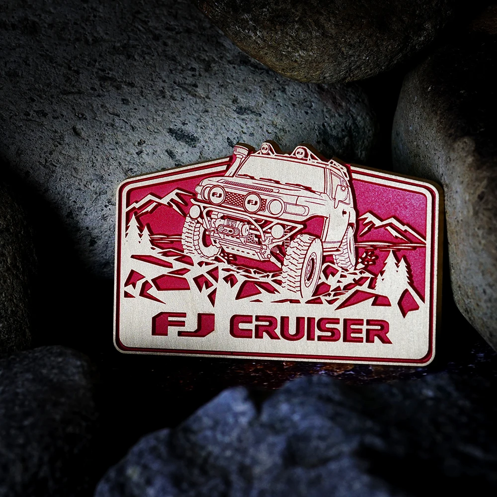 For Toyota FJ cruiser off-road team metal 3D three-dimensional car logo personality car sticker exterior decoration modification