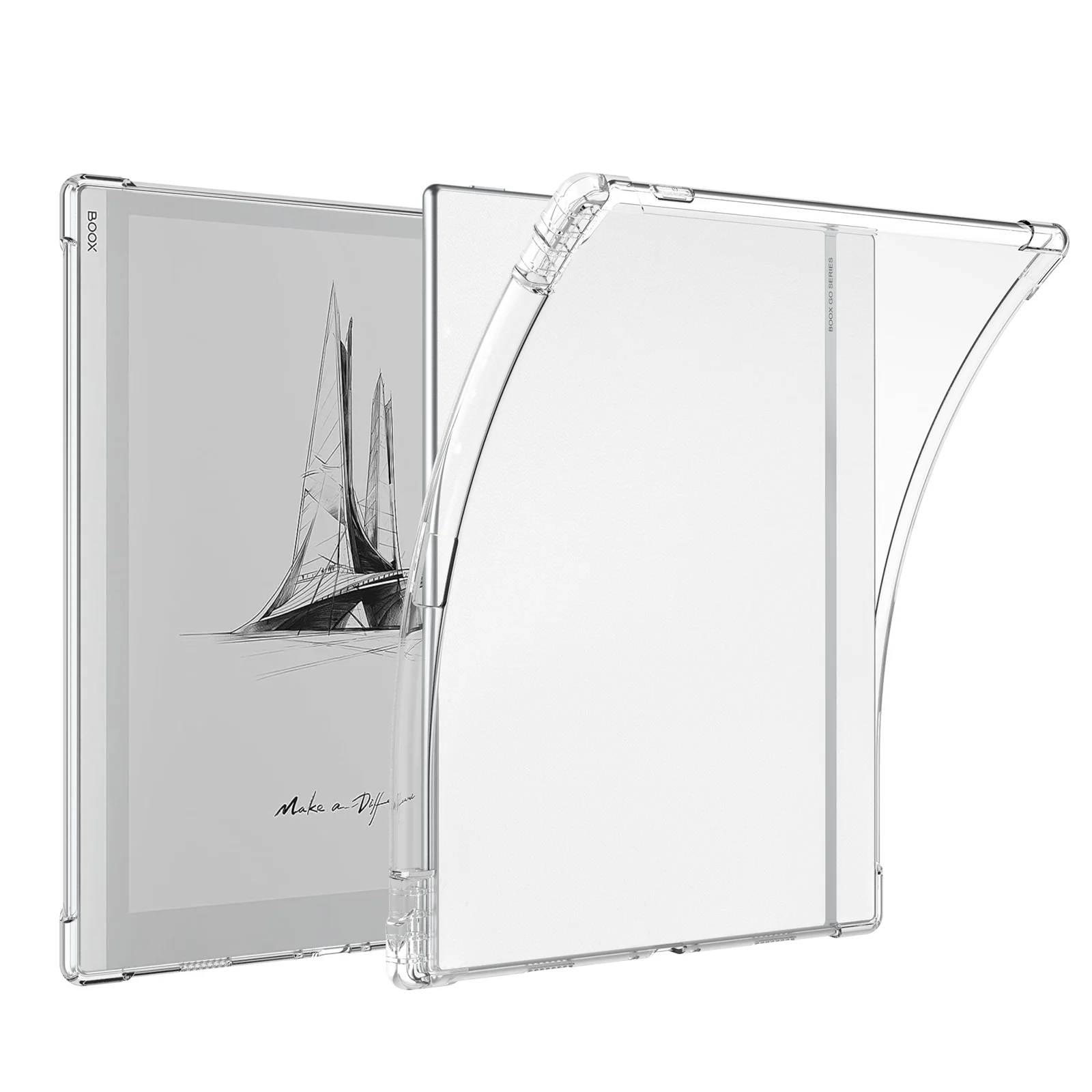 Clear Case for Onyx Boox Go 10.3 Tablet (2024 Release) - Ultra-Thin Lightweight Transparent Silicone Flexible Soft Back Cover