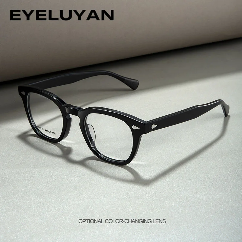 ELECCION Handmade Acetate Glasses Frame Men Fashion Eyeglasses, Prescription Optical Eyewear Frame for Myopia