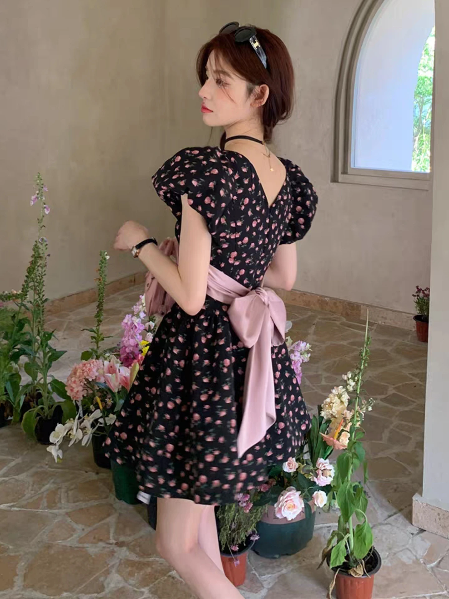 Bla 花柄プリント ドレープ レディース エレガント ウエストシェイプ スリムスカート 春夏新作 ポリエステル繊維 オルト S...