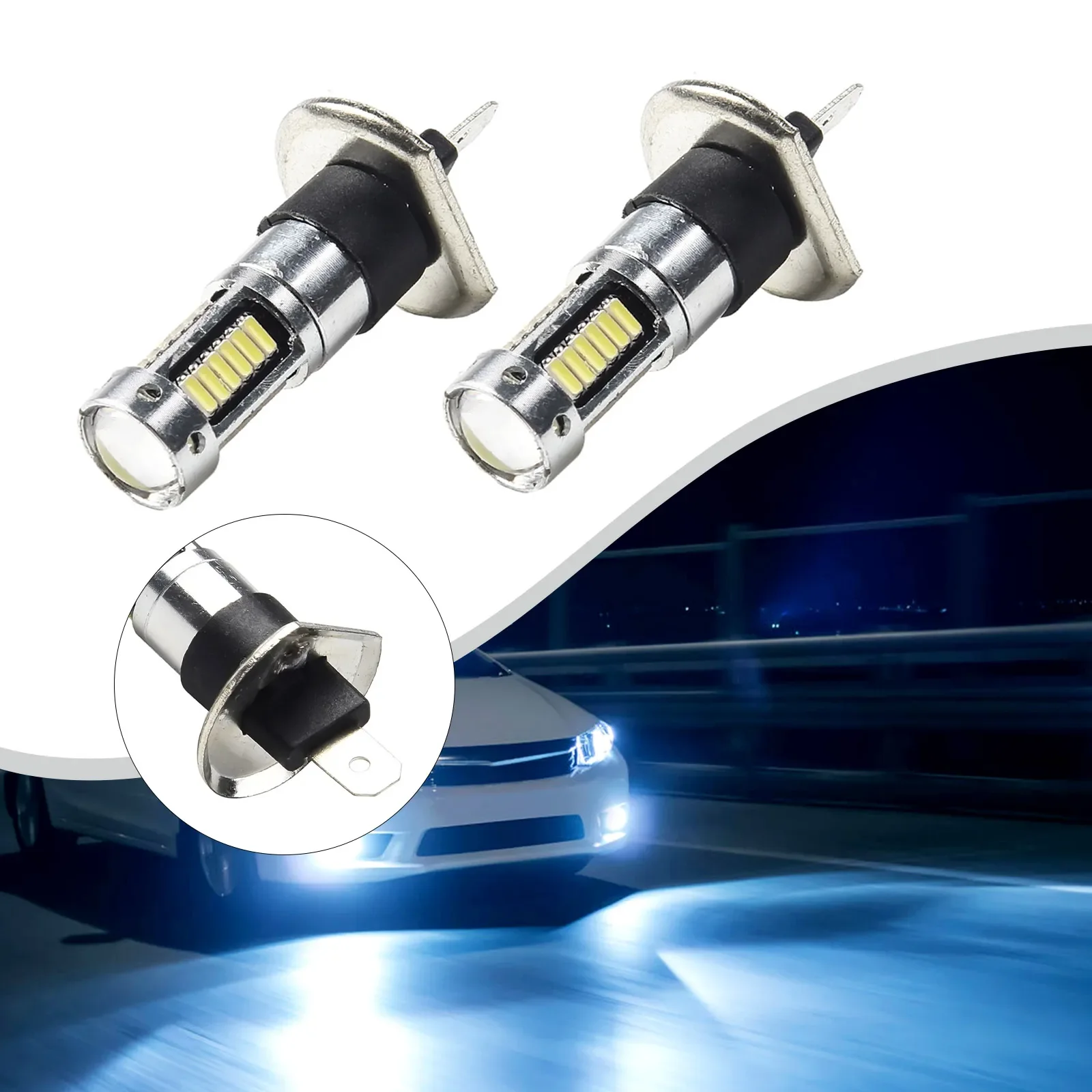 

LED Fog Light LED Front Fog Lamp White LED Fog Driving Bulb 1pair 6000k Automobile Automobile Lamp Conversion Kit