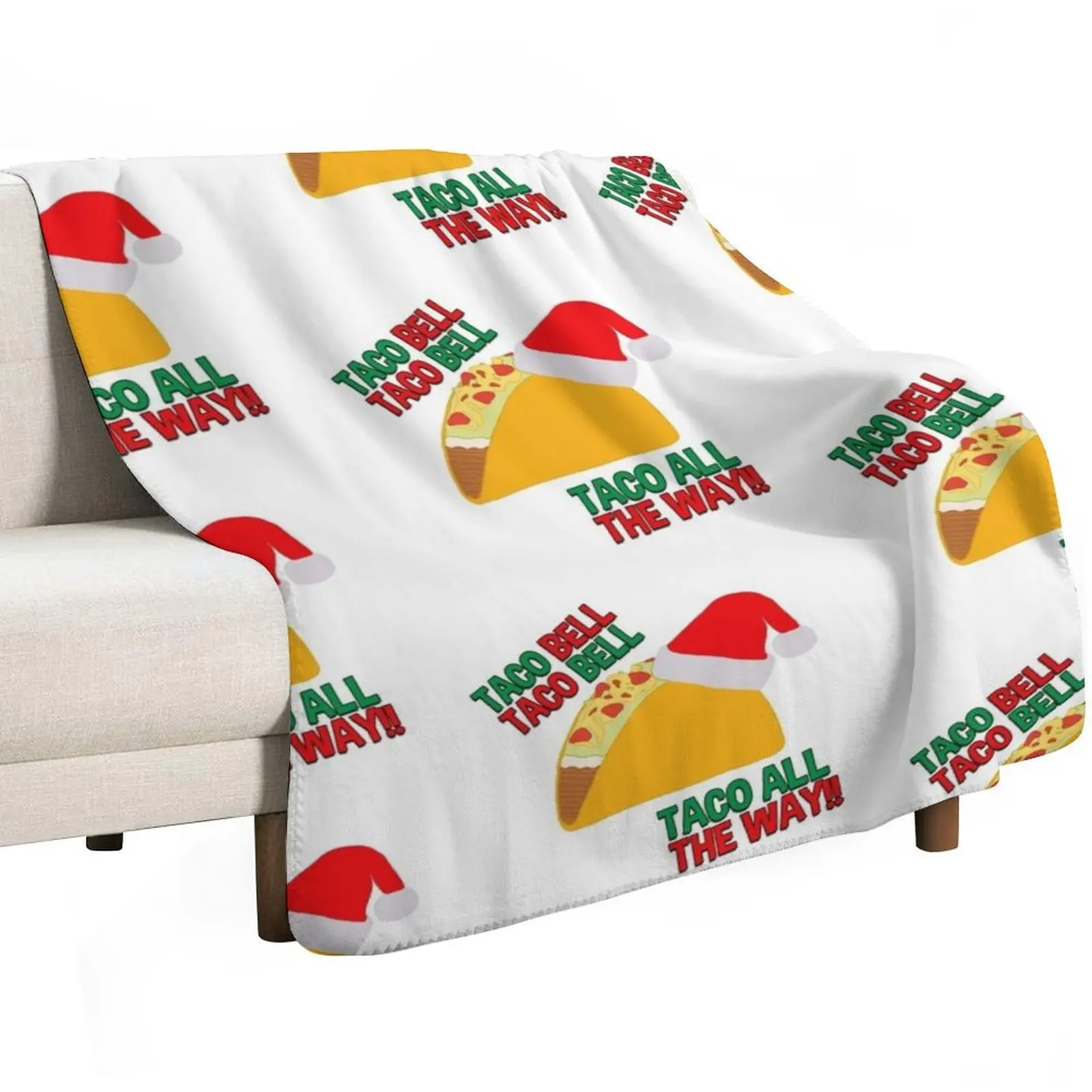 Taco Bell, Taco Bell, Taco All The Way! Throw Blanket Weighted Bed linens Quilt Cute Plaid Soft Blankets