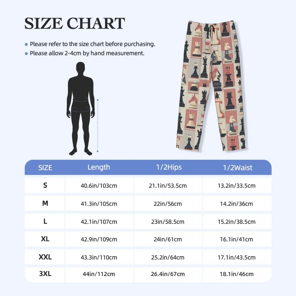 Pantalon de pyjama d'échiquier personnalisé pour hommes, vêtements de nuit de jeu d'échecs, bas de sommeil extensible avec poches