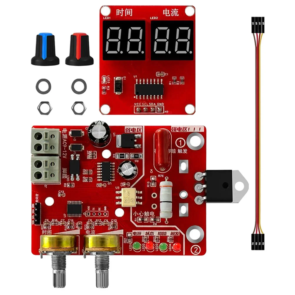 Regulowany regulator zgrzewanie punktowe płytka spawarka PCB DIY sprzęt Panel czas bieżący maszyna 40A 100A cyfrowy wyświetlacz