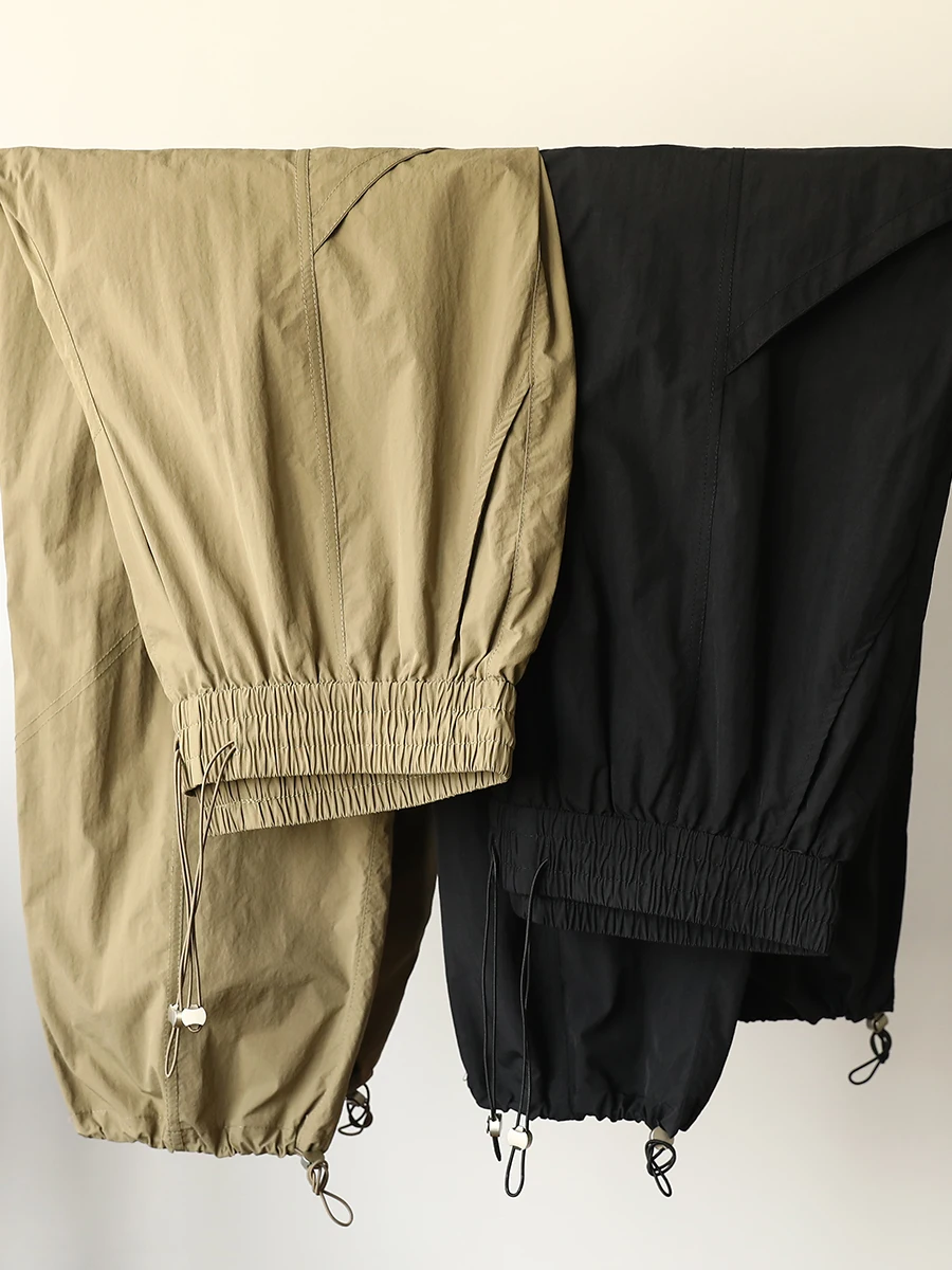 

Retro Japanese Sle Men's Casual Pants Spring Summer Color Qui Dry Cuffed Workwear Loose Fit Outdoor Harajuku Sle