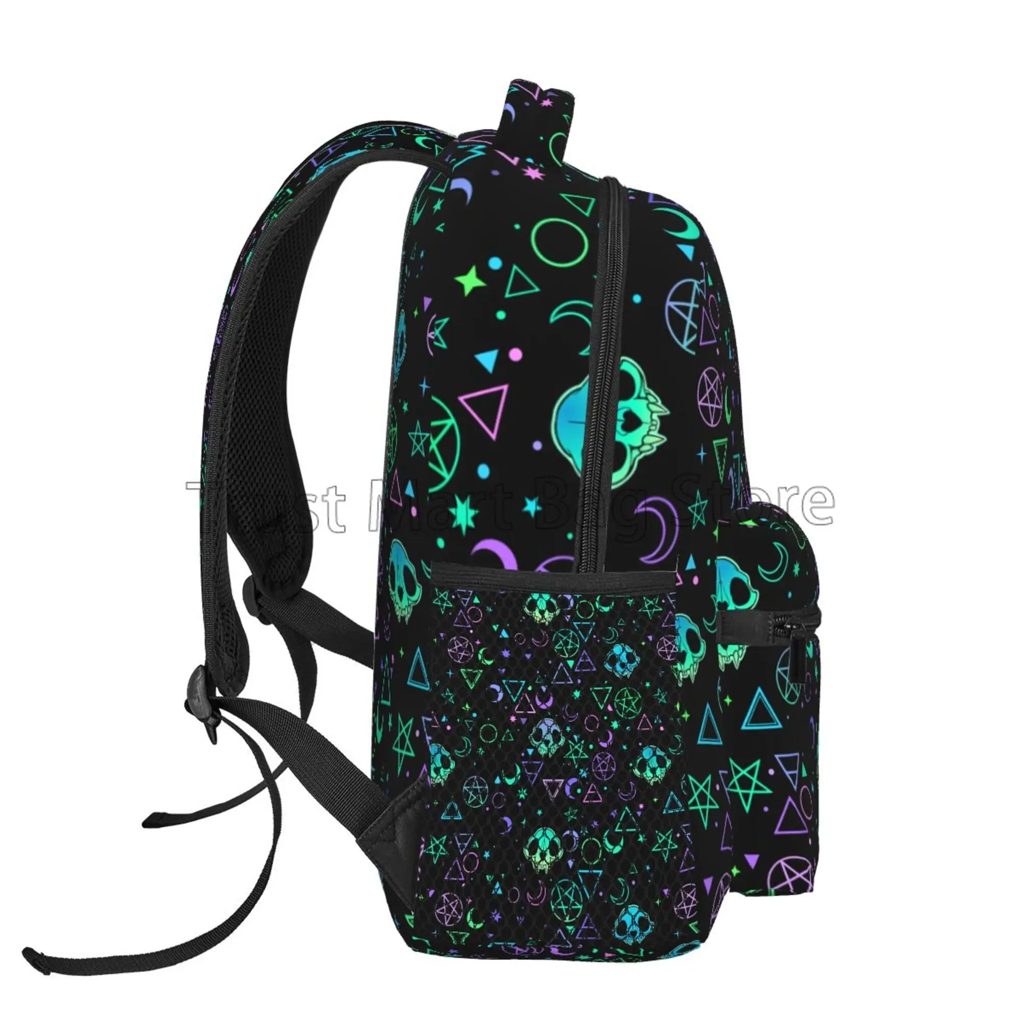 Magic Skulls Print Laptop Backpack Unisex Travel Hiking Camping Daypacks Student School Book Bag Large Casual Shoulder Bags