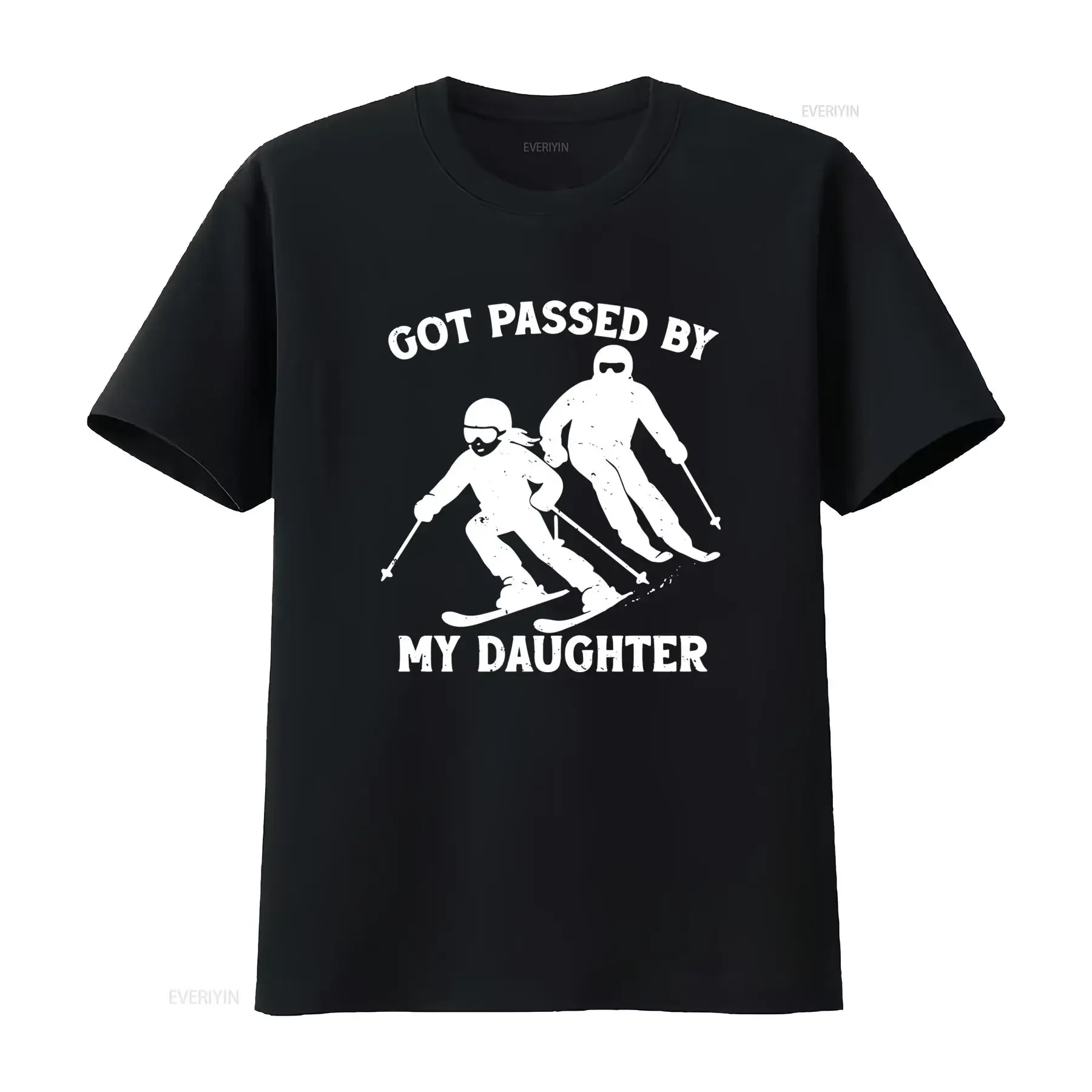 Funny Ski Dad Slogan Got Passed By My Daughter Print Casual Outdoor T Shirt vintage Washed streetwear Unisex homme Breathable