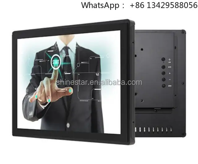 Industrial Integrated 19 Inch IP65 Waterproof USB Interface Capacitive Touchscreen Monitor Open Frame with Metal Casing