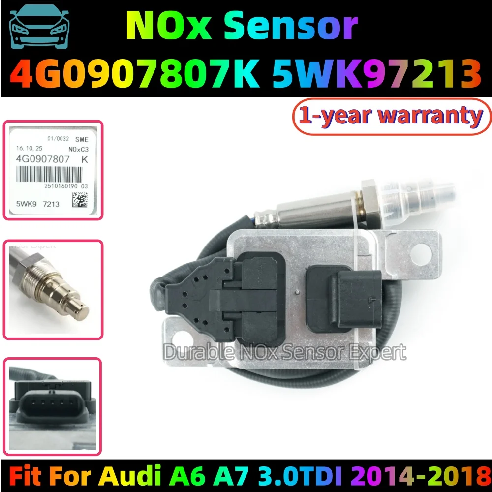 

NOx Sensor 4G0907807K 5WK97213 Brand New High Quality Direct Fit For Audi A6 A7 3.0TDI 2014-2018
