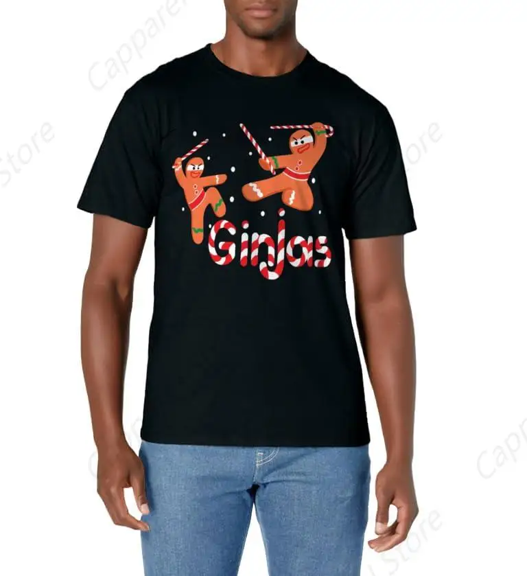 Ginjas Shirt Gingerbread Men Ninjas Christmas Gift T-Shirt