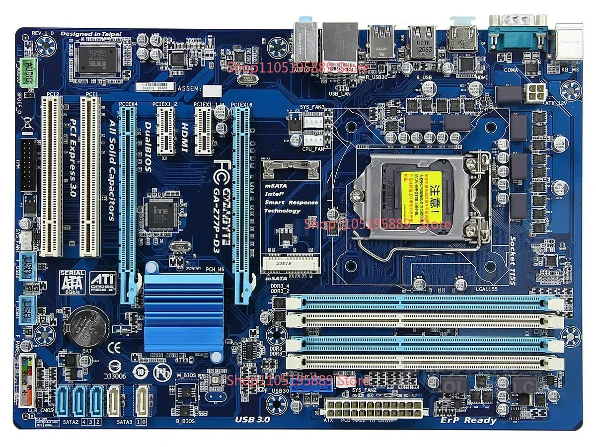 

Материнская плата Gigabyte GA-Z77P-D3/Z77-DS3H/Z77P-D3/Z77-A/P8Z77-V LX/P8Z77-VLX2/Z77-D3H 1155, поддержка 1230 V2 3470