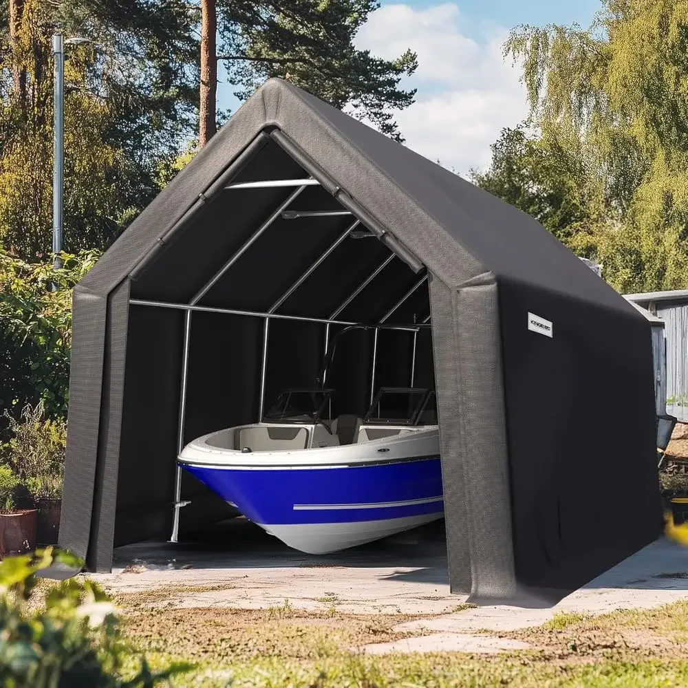 

13X20T Heavy Duty RV Carport - 12.3T Ultra High Peak Anti-Outdoor Storage Shed Shelter or ull-Size Trucks/SUVs with Roo Racks, B