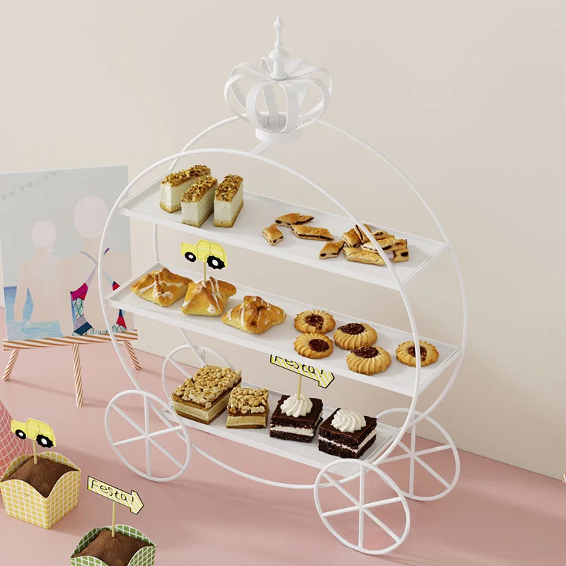 Crown Dessert Display Rack, Afternoon Tea Cake, Three Layer Cake Rack, Party, Wedding Decoration, and Decoration Tray