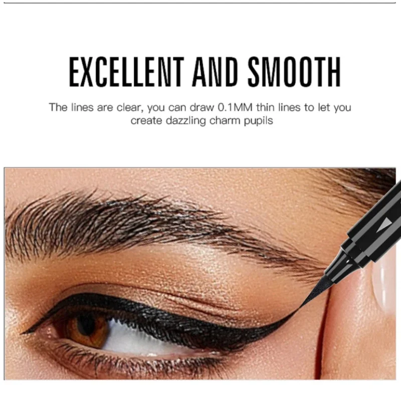 CmaaDU Point Black 24-Hour Waterproof Matte Liquid  Eyeliner Makeup Pearl Silky-Smooth Long-Wearing Precise Eyleliner Cosmetic