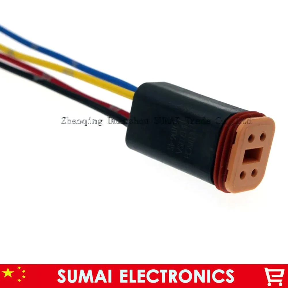 Sample,Deutsch DT06-4S 4Pin Engine/Gearbox Waterproof Electrical Plug Connector With Cable