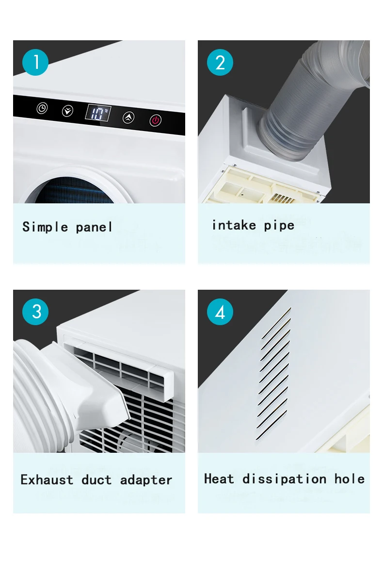 Mini-Zelt-Klimaanlage, neuer Stil, 110 V, Kühlung für den Außenbereich, Wechselstrom für LKW, Van, Kabinenventilator