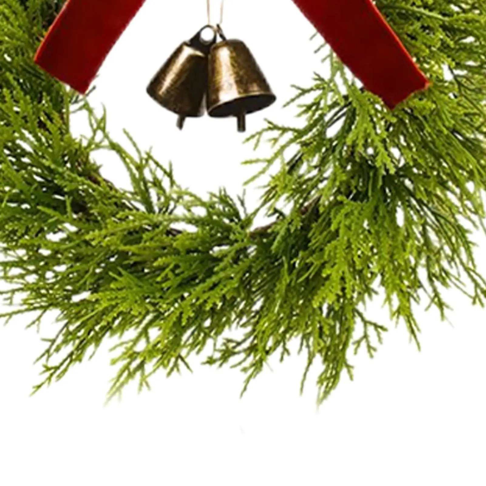 

Мини-набор рождественских венков с винтажными колокольчиками, 4 шт./компл., искусственный рождественский венок, деревенский фермерский дом, украшение для дома