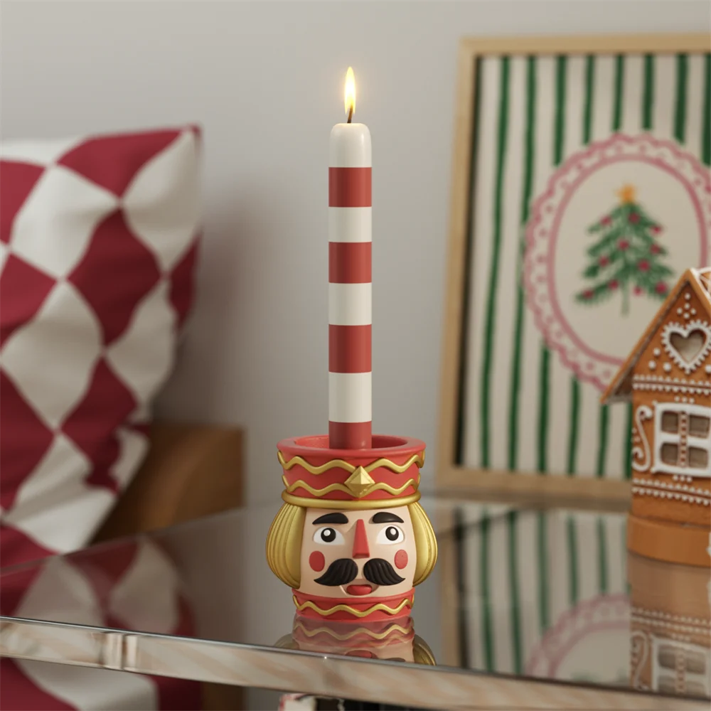 NICOLE Cascanueces portavelas cónico moldes de silicona para hormigón  Jesmonite cemento Navidad candelabro molde / Materiales de costura, pintura  y artesanía, image size:1000x1000