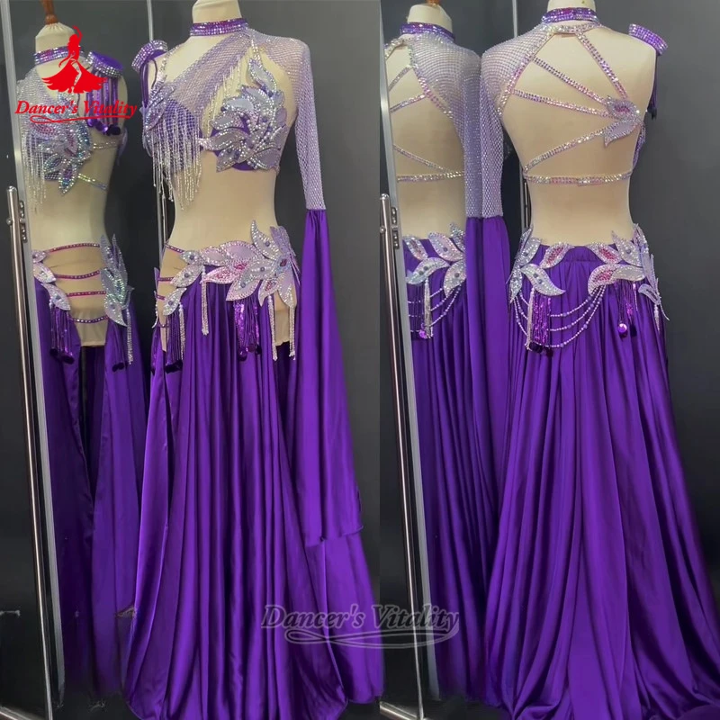 Two Kinds of Fabrics Matching Belly Dance Gala Show Set Customize Adult&Child Contest Oriental Dancing Wear Dancer's Vitality